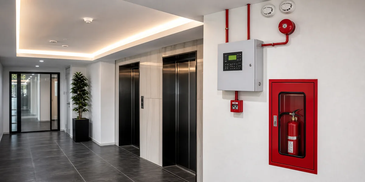 Commercial Fire Alarm & Extinguisher Setup